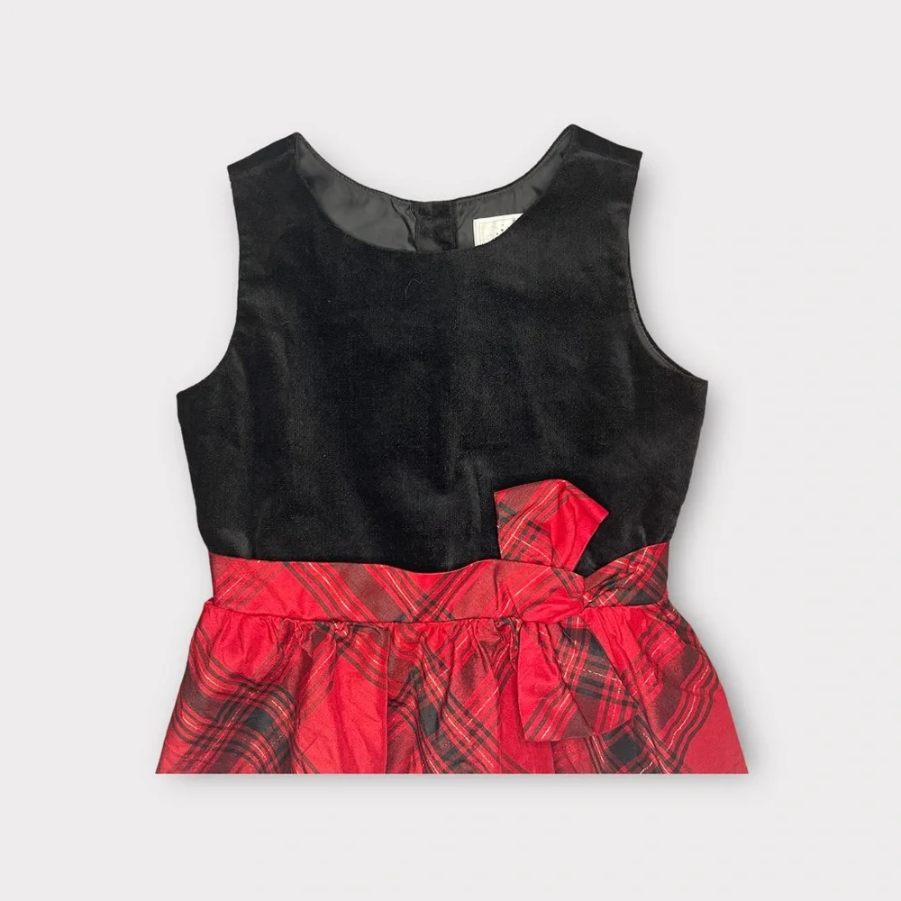Gymboree Dressed Up Velour Holiday Plaid Dress
